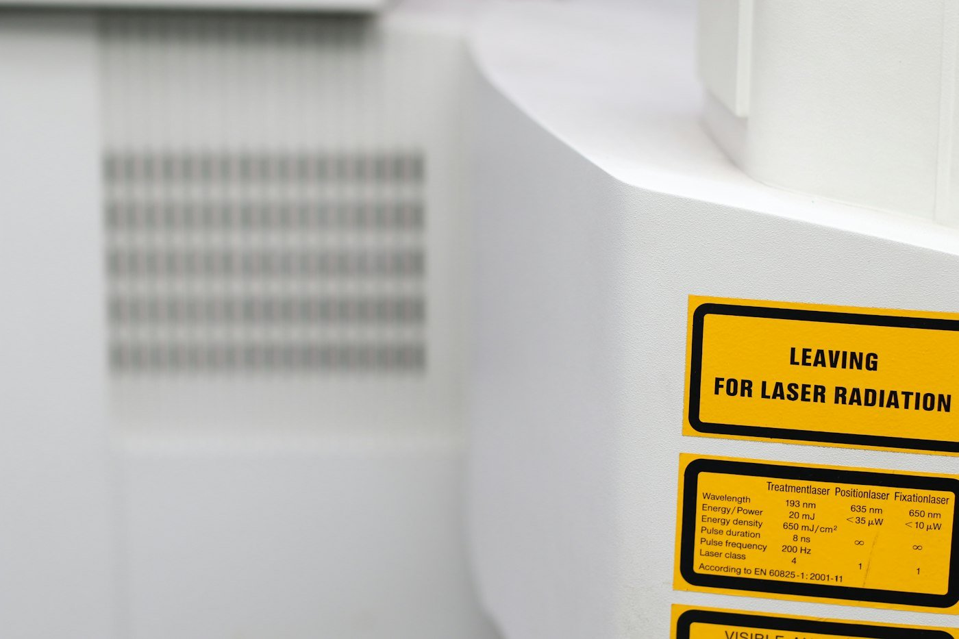 Medical laser equipment used in a healthcare setting for laser safety training
